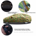 Camouflage 190T portable car cover with zipper